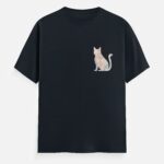 T. S. Eliot T-shirt - Prufrock Map Cat - Navy Blue