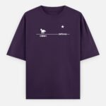 White horse Oversized T-shirt - star - Purple