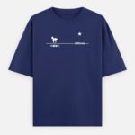 White horse Oversized T-shirt - star - Royal Blue